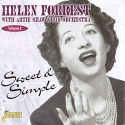Jasmine Records Helen FORREST w. Artie Shaw - Volume Two - Sweet And Simple CD