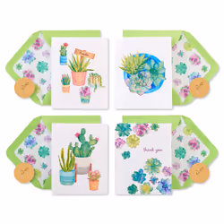 Papyrus Thank You Cards with Envelopes Succulent 20-Count