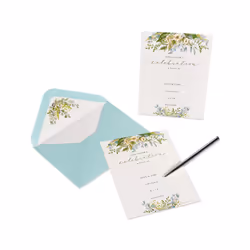 Papyrus Wedding Invitations  Eucalyptus Leaves (20-Count)
