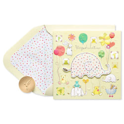 Papyrus New Baby Card - Designed by House of Turnowsky Warm and Happy Wishes