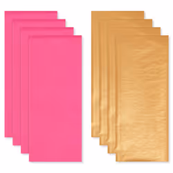 Papyrus Pink and Gold Tissue Paper for Valentines Day (8-Sheets)