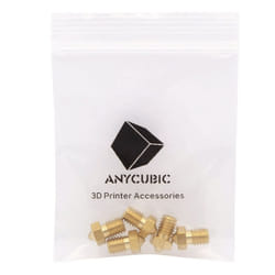 ANYCUBIC 5Pcs 0.4mm Brass 3D Printer Nozzle Print Head M6 Threaded Nozzle for 1.75mm ABS PLA Filament