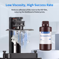 ANYCUBIC 3D Printer Resin  405nm SLA UV-Curing Resin with High Precision and Quick Curing & Excellent Fluidity for LCD 3D Printing Clear  500g