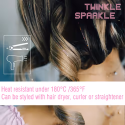 Pack of 6Pcs Clip in Hair Tinsel Kit  19.6 Inch Heat Resistant Glitter Tinsel Hair Extension with Clips on  Fairy Hair Sparkle Strands Festival Gift P