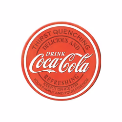 Coca-Cola 866572 Thirst Quenching Tin Magnet, Red