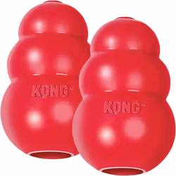 Kong Classic Dog Toy - Fetch & Chew Toy for Dogs - Stuffable Treat-Filling - Durable Natural Rubber Material - for Small Dogs ...
