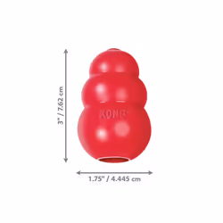 Kong Classic Dog Toy - Fetch & Chew Toy for Dogs - Stuffable Treat-Filling - Durable Natural Rubber Material - for Small Dogs (2 Pack)