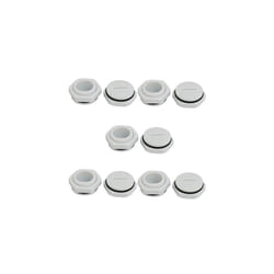 PG16 Nylon Male Threaded Cable Gland Screw End Cap Cover Gray 10pcs