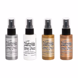 Ranger Tim Holtz Distress Spray Stains  Metallics and White  Four Items