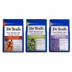 Dr. Teal's Pure Epsom Salt Soaking Solution Gift Set (3 Pack 3lbs ea.) - Soothe & Sleep Lavender Relax & Relief Eucalyptus ...