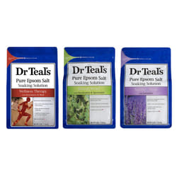 Dr. Teal's Pure Epsom Salt Soaking Solution Gift Set (3 Pack  3lbs ea.) - Soothe & Sleep Lavender  Relax & Relief Eucalyptus with Spearmint  Wellness