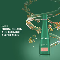 Nexxus Unbreakable Care Anti-Breakage Shampoo With Keratin  Collagen  Biotin For Fine And Thin Hair Sulfate Free Shampoo 13.5 oz