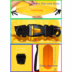 Freegrace Waterproof Dry Bags Set Of 3 Dry Bag With 2 Zip Lock Seals & Detachable Shoulder Strap  Waist Pouch & Phone Case - Can Be Submerged Into Wat