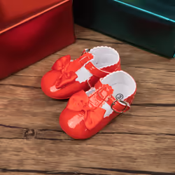 Meckior Infant Baby Girls Soft Sole Bowknot Princess Wedding Dress Mary Jane Flats Prewalker Newborn Light Baby Sneaker Shoes