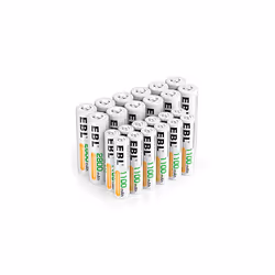 24pcs AA AAA NiMH Rechargeable Batteries, 12 x 2800mAh AA Batteries bundle with 12 x 1100mAh AAA Batteries