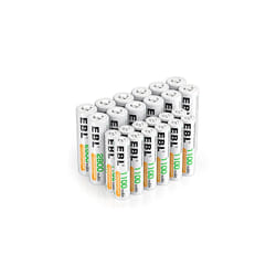 24pcs AA AAA NiMH Rechargeable Batteries, 12 x 2800mAh AA Batteries bundle with 12 x 1100mAh AAA Batteries