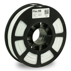 KODAK FLEX 98 Flexible 3D printer filament TPU WHITE +/-0.03 mm  750g (1.6lbs) Spool  2.85 mm. Lowest moisture premium 3D printer flex filament in Vac