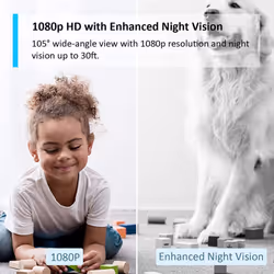 Smart Security Camera Indoor CCTV Works with Alexa Google Home
