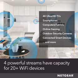 NETGEAR 4PT AX1800 WIFI MESH EXTENDER Network repeater Black 10, 100, 1000 Mbit/s - Additional view 5