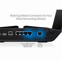NETGEAR Nighthawk RAXE500 wireless router Gigabit Ethernet Tri-band (2.4 GHz / 5 GHz / 6 GHz) Black - Additional view 6