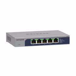 NETGEAR MS105 Unmanaged 2.5G Ethernet (100/1000/2500) Desktop/Wall-Mounting Blue, Metallic