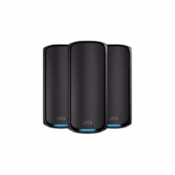 NETGEAR Orbi 970 Series Quad-Band WiFi 7, 3-Pack, Black, Internal, Mesh satellite, Quad-band (2.4 GHz / 5 GHz-1 / 5 GHz-2 / 6 ...