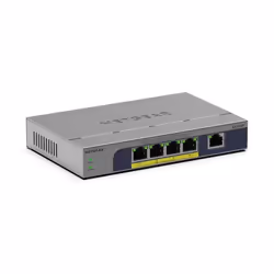 NETGEAR GS105P, Unmanaged, Gigabit Ethernet (10/100/1000), Full duplex, Power over Ethernet (PoE), Desktop/Wall-Mounting