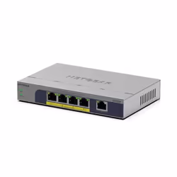 NETGEAR GS105P Unmanaged Gigabit Ethernet (10/100/1000) Power over Ethernet (PoE) Desktop/Wall-Mounting Grey