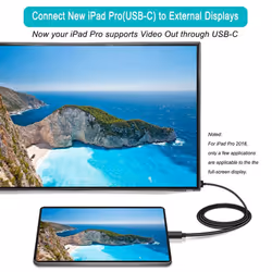 USB Type C(Thunderbolt 3) to HDMI 4K UHD 1.8M Cable, Benfei USB 3.1 (USB-C) to HDMI Adapter Male to Male Gold-Plated Cord