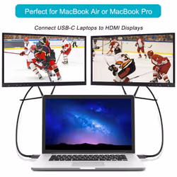 USB Type C(Thunderbolt 3) to HDMI 4K UHD 1.8M Cable, Benfei USB 3.1 (USB-C) to HDMI Adapter Male to Male Gold-Plated Cord