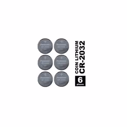 Panasonic CR2032 Lithium 3 Volt Battery card of 6