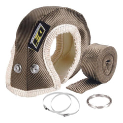 Design Engineering Titanium? Turbo Shield | T25/T28 Turbo Kit | 19 x 2.5 Heat Shield Turbocharger Blanket | Includes Exhaust Wrap, Locking Ties & Wi
