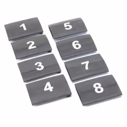 Design Engineering 010849 Heat Shrink Numbered Wire Marker Set, 8 Piece - Black