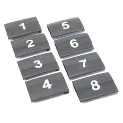 Design Engineering 010849 Heat Shrink Numbered Wire Marker Set, 8 Piece - Black