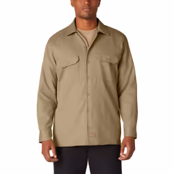 Dickies Mens Big-Tall Long Sleeve Work Shirt Khaki XXT