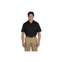Unisex Short-Sleeve Work Shirt - BLAcK - S(D0102H7MFMP)