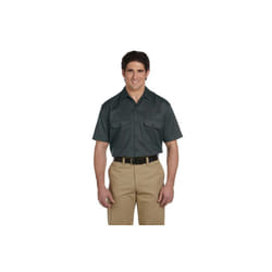 Unisex Short-Sleeve Work Shirt - BLAcK - S(D0102H7MF2X)