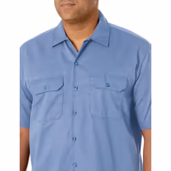Dickies Men's Big-Tall Short-Sleeve Work Shirt Gulf Blue 3X