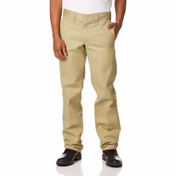 Dickies mens Washed Slim Straight work utility pants  Khaki  32W x 32L
