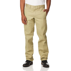 Dickies mens Washed Slim Straight work utility pants  Khaki  32W x 32L