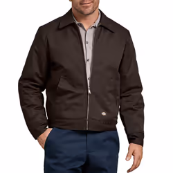 Dickies Mens Insulated Eisenhower Front-Zip Jacket Dark Brown SmallRegular Dark Brown SmallRegular