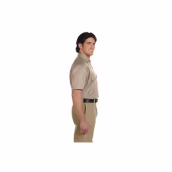 Unisex Short-Sleeve Work Shirt - BLAcK - S(D0102H7MFA2)