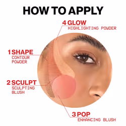 Smashbox Halo Sculpt + Glow Face Palette | Vitamin E, Long Lasting, Contour + Highlighter, 0.55 Ounce, Coral Saturation