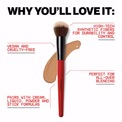 Smashbox Blurring Foundation Brush for Liquid, Cream + Powder| Blender Brush + Coverage