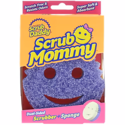 Scrub Mommy Dual Sided Texture Changing, Kitchen Sponge, Super Absorbent, Purple