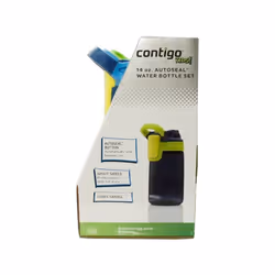 Contigo Kids Autoseal Gizmo Water Bottles  14oz (Nautical/School boy/Granny Smith)