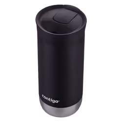 Huron Vacuum-Insulated Stainless Steel Travel Mug  16oz Licorice - Leak-Proof Lid for Hot/Cold Beverages  Fits Most Cup Holdersand Brewers