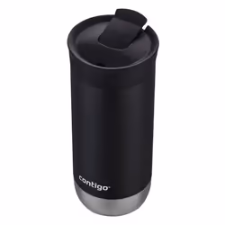 Huron Vacuum-Insulated Stainless Steel Travel Mug  16oz Licorice - Leak-Proof Lid for Hot/Cold Beverages  Fits Most Cup Holdersand Brewers