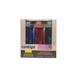 Contigo Spill-Proof Water Bottles 24oz, BPA Free, Set of 3 (Magenta, Jade, Sapphire Blue)