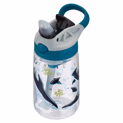 Contigo Kids Straw Water Bottle with AUTOSPOUT Lid 14oz. White Sharks